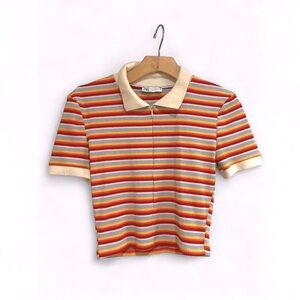 ZARA Striped Crop Top